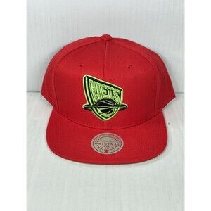 Mitchell & Ness Brooklyn Nets Reverse Grinch Team Snapback HWC Red Hat Cap NWT